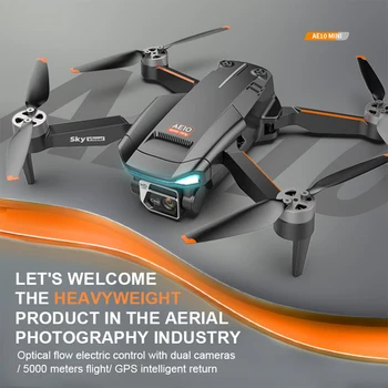МИНИ-Дрон AE10 Професионална HD Камера Dron Оптична Локализация Поток Тристранен Заобикаляне на Препятствия Квадрокоптер Играчка За Подарък Изображение 2