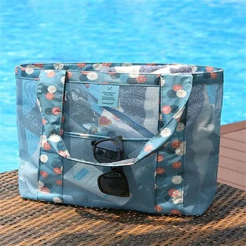 Множество пазарска чанта Мултифункционален водоустойчив пътна плажна чанта от плат Оксфорд, преносима чанта за съхранение на продукти в супермаркета 2023
