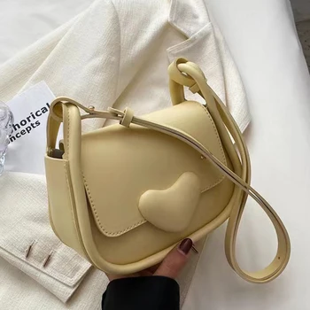 Модерен дамски чанта от изкуствена кожа, чанти през рамо, дамски ежедневни однотонная чанта-месинджър за жени, луксозна дамска чанта под мишниците