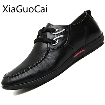Модерен мъжки ежедневни обувки на високо качество в бизнес стил, пролет-лято дишащи мъжки ежедневни обувки на плоска подметка