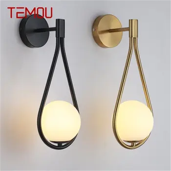 Модерен стенен лампа TEMOU Nordic Simple Sconce LED Light Декоративни осветителни тела за дома