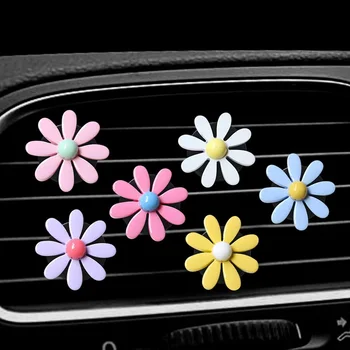Модерен цвете за освобождаване на въздух от автомобилния климатик, скоба за вода под формата на слънчоглед, украса за кола, аксесоари за интериор на автомобила