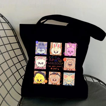 Модерна детска чанта Kpop Бездомни, женствена чанта за момичета, чанта за пазаруване, ежедневна пътна чанта, ежедневна чанта Изображение 2