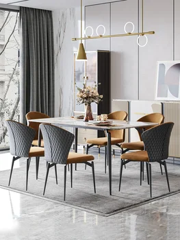 Модерна, лесна, светъл, луксозно и престижно малък апартамент със семейството маса за хранене, изработени от шисти Изображение 2