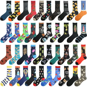 Модни чорапи с цветя animal planet, Мъжки Чорапи, Дълъг Чорап, Мъжки Чорап, Индивидуалност, Хип-хоп, Harajuku, Забавен Чорап за Жени
