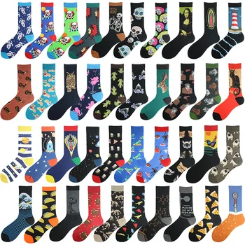Модни чорапи с цветя animal planet, Мъжки Чорапи, Дълъг Чорап, Мъжки Чорап, Индивидуалност, Хип-хоп, Harajuku, Забавен Чорап за Жени Изображение 2
