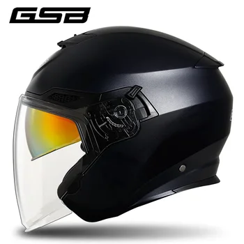 Мотоциклет шлем Four Seasons GSB, полушлем мотоциклетист, двойни лещи, полуперекрывающиеся, персонализирана и лесна