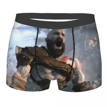 Мъжете God Of War Kratos Game Underwear Adventure Забавни Боксови гащи Къси Гащи Мъжки Меки гащи Плюс размер
