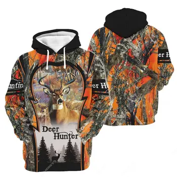 Мъжки блузи с качулка Jumeast 3D Deer Hunting с принтом ловец, камуфляжные блузи с качулка с флага на сащ, само съвет, обещавам Дрехи