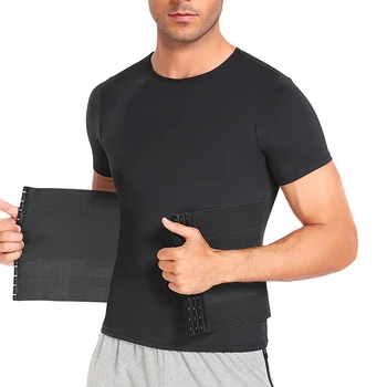 Мъжки ризи за отслабване, които намаляват корема, зона за контрол на корема, коригиращото бельо за отслабване, компресия тениски, коригиращото бельо