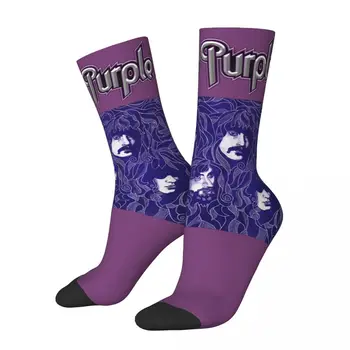Мъжки чорапи Harajuku Deep Purple Аксесоари за хеви-метъл група Удобни Реколтата, спортни чорапи за всички сезони