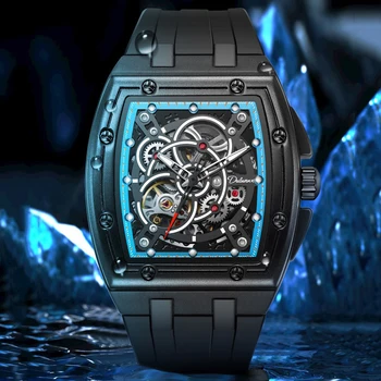 Мъжките механични часовници, Автоматични Бизнес ръчен Часовник Man Skeleton Модерни Ежедневни Светещи Водоустойчив спортен часовник Relogio Masculino