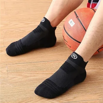 Мъжко спортно кърпа, дебел баскетболен чорап, хавлиени зимни топли обикновен мъжки памучни къси чорапи Изображение 2