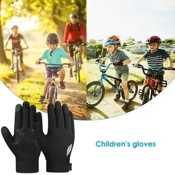 Нескользящие детски велосипедни ръкавици, велосипедни ръкавици за сензорен екран за целия пръст, подходящи за момчета, момичета и младите хора за активна почивка.