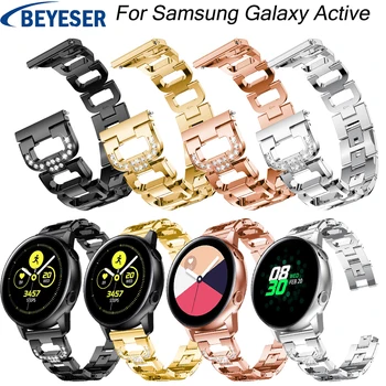 Нов прием на гореща разпродажба, подходящ за Samsung Galaxy Watch Active 2, класически модерен гривна от неръждаема стомана, взаимозаменяеми каишка