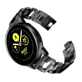 Нов прием на гореща разпродажба, подходящ за Samsung Galaxy Watch Active 2, класически модерен гривна от неръждаема стомана, взаимозаменяеми каишка Изображение 2