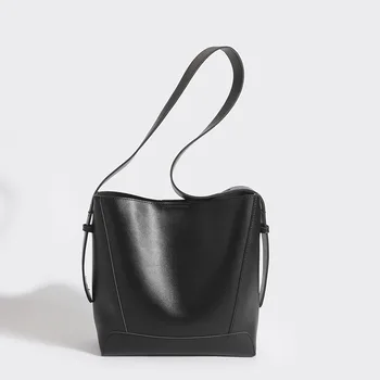 Нова дамска чанта за чанта, луксозна дизайнерска чанта през рамо, проста кожена чанта, мека ежедневна чанта за дами, мини чанта-месинджър