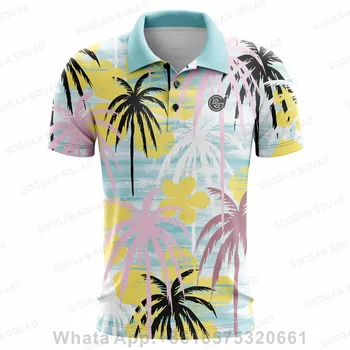 Нова мъжка риза за голф, лятна спортни облекла за голф, топ с къс ръкав, бързосъхнеща тениска, Дишащи polo ризи за мъже, дрехи за голф