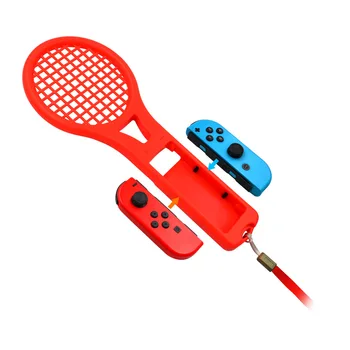Новата ракета DroppshipingTennis за Nintendo Switch, аксесоари за контролер Joy-Con, аса за игра на тенис, синьо и червено Изображение 2