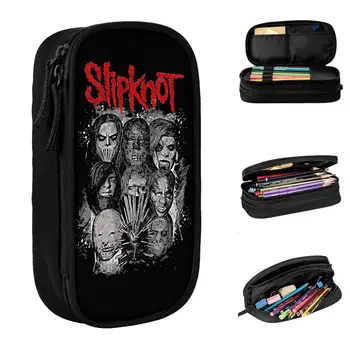 Нови S-Slipknots Пеналы за тежка умствена за рок музика, пеналы за моливи, химикалки за студенти, големи чанти за съхранение, ученически пособия, аксесоари