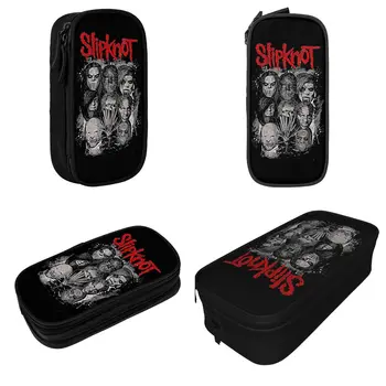 Нови S-Slipknots Пеналы за тежка умствена за рок музика, пеналы за моливи, химикалки за студенти, големи чанти за съхранение, ученически пособия, аксесоари Изображение 2