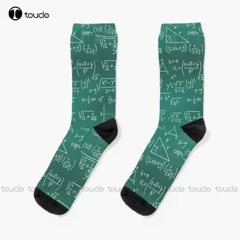 Нови Математически Формули Черна Дъска Ученически Чорапи За Отрепки Цветни Чорапи Персонализирани Потребителски Чорапи За Възрастни Унисекс Популярни Подаръци