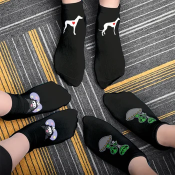 Нови модни Дамски памучни Чорапи с анимационни принтом до глезените, Летни Дамски Сладки Чорапи, Дамски ежедневни Меки Къси чорапи за момичета