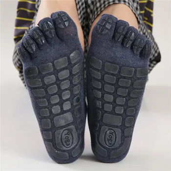Нови Мъжки Зимни Дебели Чорапи С Пет Пръста, Топли Нескользящие Чорапи С Пръсти, За Фитнес, Чехли На Нисък Ток, Мъжки Чорапи-Пода
