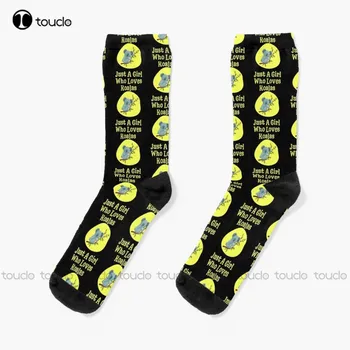 Новост Just A Girl Who Обича Koalas Чорапи на Жълти чорапи Персонализирани потребителски Унисекс Чорапи за възрастни Юношески чорапи Коледен подарък за Хелоуин