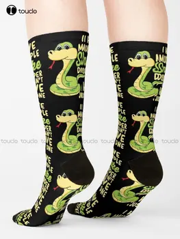 Няколко змия елементарно - Забавни подарък чорапи за любителите на змии Unning Жените Чорапи Персонални, обичай Унисекс Чорапи за възрастни, юноши и младежи Арт Изображение 2