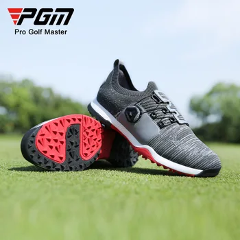 Обувки за голф PGM Мъжки дишащи Мъжки въртящи се връзки Спортни маратонки с шипове Нескользящие маратонки XZ182 new