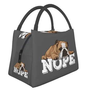 Обяд-апарати English Bulldog Nope за британските любители на домашни кучета, термоохладитель, чанта за обяд с изолация за хранене, пътен работен контейнер Pinic