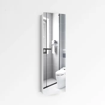 Огледален шкаф за баня от неръждаема стомана целия корпус Nordic баня тоалетна страничен шкаф стенен страничен шкаф шкаф за съхранение Изображение 2