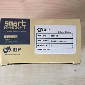 Оригинална лента за принтер на вътрешно разселените лица Smart 650634 650643 YMCKO Card 250 разпечатки на 1 ролка