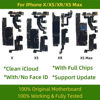 Оригиналната безплатна дънна платка iCloud за iPhone XS Max с Face ID, разблокированная за iPhone X XR, актуализация подкрепа платка логика