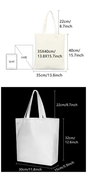 Парусиновая чанта от аниме игра Genshin Impact Xiao, Дамски чанти, за пазаруване, парусиновые чанти за пазаруване с голям капацитет, Модни Изображение 2