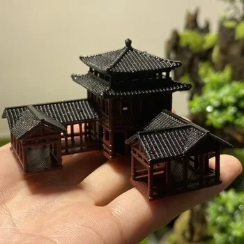 Пластмаси Древен архитектурен модел в китайски стил Аквариум Микроландшафт Бонсай 3D печат на Художественото оформление на Украшение