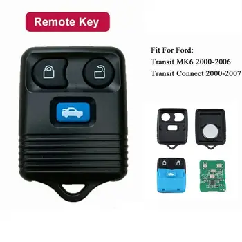 Подмяна на ключа на автомобила 433 Mhz 3 бутона за дистанционно ключодържател на колата с чип за Ford Transit MK6/Connet 2000-2006 програма Детайли
