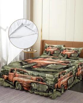 Пола-легло за ферма ретро-антични кола, еластично дебнещ покривалото от наволочками, защитно покритие за легла, матрак цилиндър, комплект постелки, чаршаф