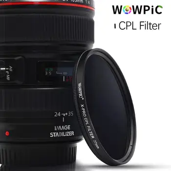 Поляризиращ Многослоен филтър WOWPIC 55mm X-PRO CPL Filter PL-CIR за обектив DLSR 55 мм на цифрови slr камери на Nikon, Canon, Pentax, Sony Изображение 2