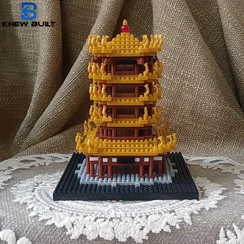 ПОСТРОЕН Супер Мини дизайн Китайската кула Азиатската архитектура Строителни блокове Бебешки играчки за Сглобяване, Тухли Модел на Великата Китайска стена