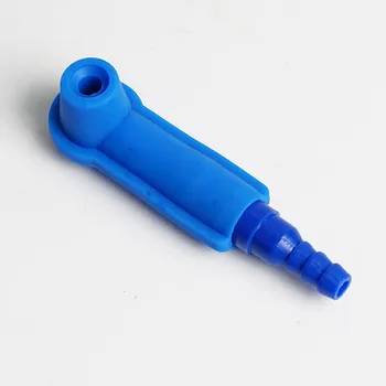 Практичен здрав висококачествен тръбен накрайник за освобождаване на спирачната течност Гума ABS 2 бр Аксесоари сини детайли Преносим гъвкав Изображение 2