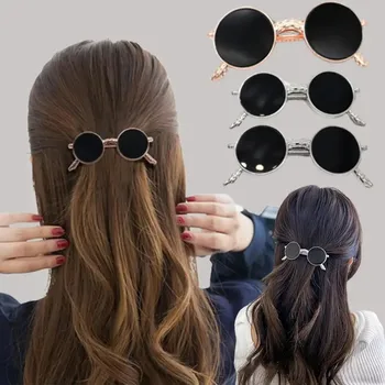 Превръзка на главата под формата на слънчеви очила, елегантен щипки за коса от злато и сребро метали, инструменти за прически от сплав на желязо, подаръци за жени и момичета