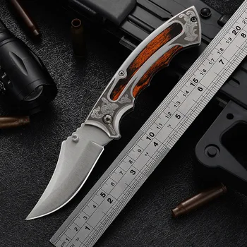 Преносим steel сгъваем джобен нож за мъже с висока твърдост, оцеляване на открито, самозащита, военно-тактически ножове за лов