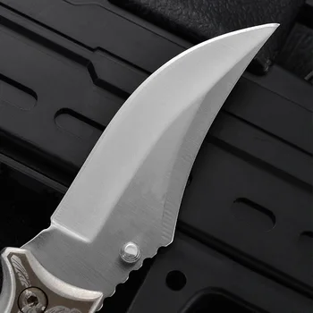 Преносим steel сгъваем джобен нож за мъже с висока твърдост, оцеляване на открито, самозащита, военно-тактически ножове за лов Изображение 2
