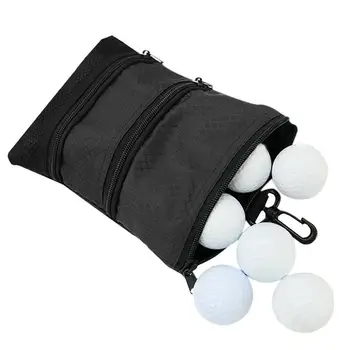 Преносим чанта за топките за голф, за съхранение на футболни игрища с карабинка, поясная чанта, малка чанта за спортни аксесоари за мъже и жени