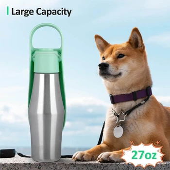 Преносима Купа за вода за пътуване на кучета, Диспенсер за вода, бутилка за вода за кучета, Преносими Фланец Диспенсер за вода за кученца. Изображение 2