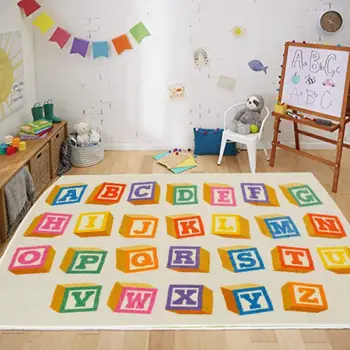 Пухкав килим с азбука за всекидневната, образователни, Плюшени игра мат в детската градина, За децата, Ворсистый подложка за спални За деца, Съвременни подложки