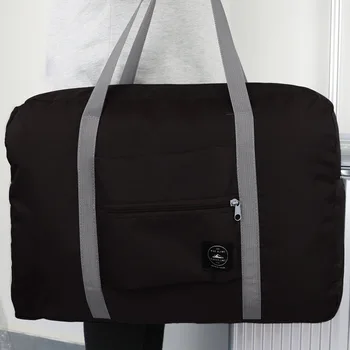 Пътна спортна чанта Водоустойчива чанта чанта Лека ръчния багаж Сгъваеми чанти за съхранение 1бр Унисекс Найлон голям капацитет Изображение 2