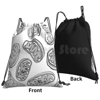 Раница с повтарящ се модел на митохондриите, чанти съвсем малък, спортна чанта, водоустойчив наука за митохондриите, химия и клетъчните органели Изображение 2